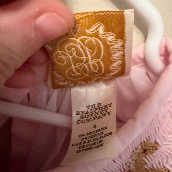 The Beaufort Bonnet Company Pink Smocked Horse Dress - Picture 4 of 4